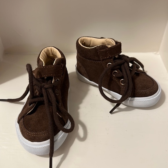 Brown suede Janie and Jack high tops - Picture 1 of 5